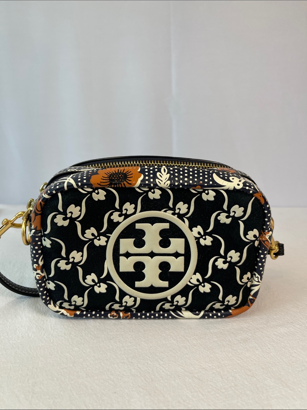 Tory Burch Perry Bombé Mixed-Print Mini Bag Crossbody